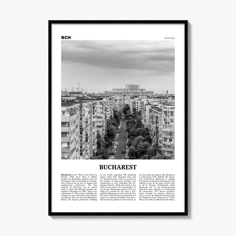 Bucharest Newspaper No 1 Poster, framed poster mockup