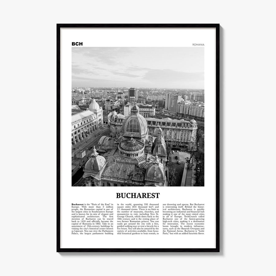 Bucharest Newspaper No 2 Poster, framed poster mockup
