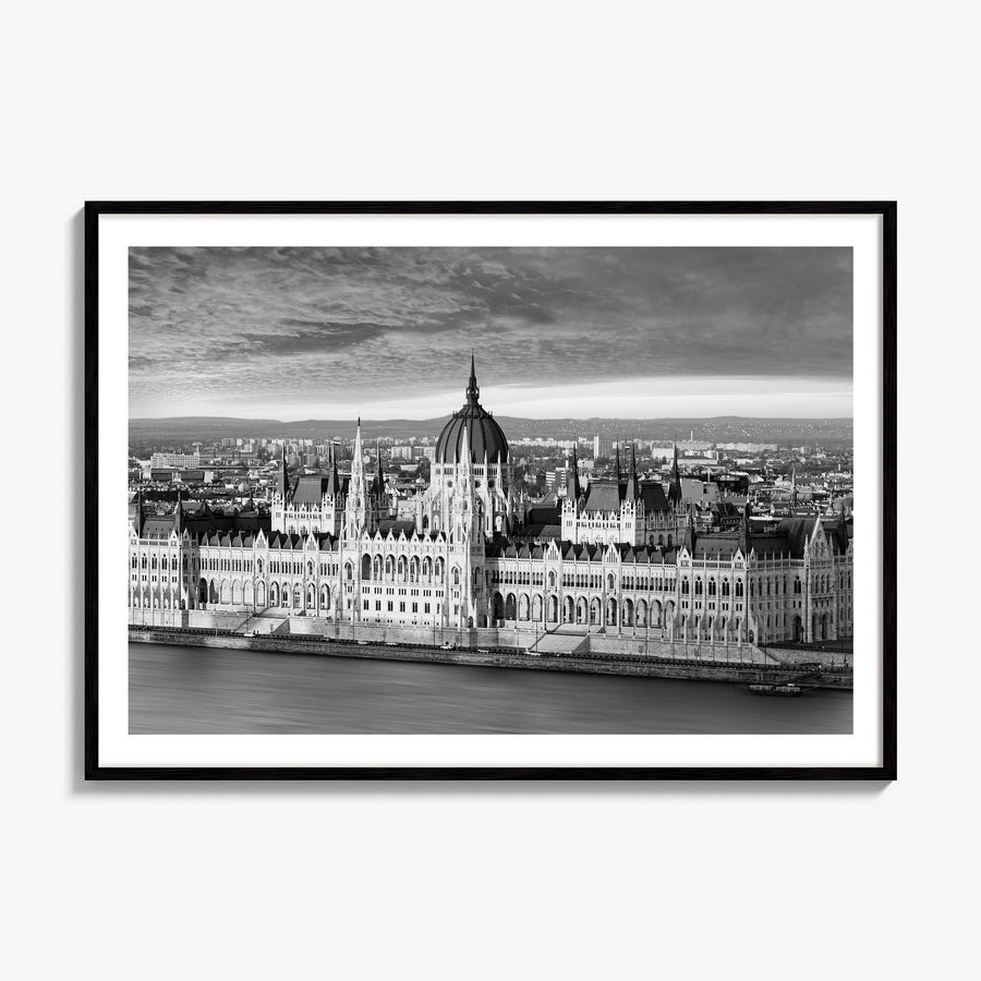 Budapest Photo Poster, framed poster mockup, white border