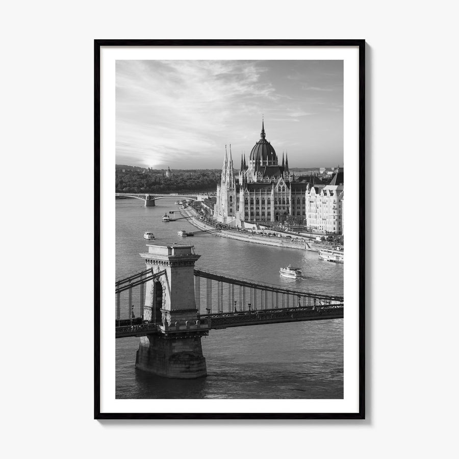 Budapest Photo Poster, framed poster mockup, white border