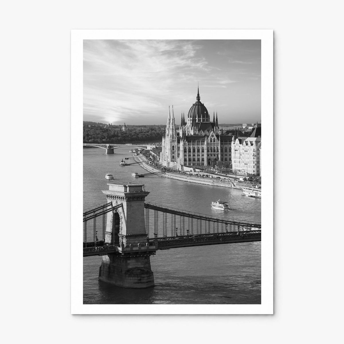 Budapest Photo Poster, print only (unframed), white border