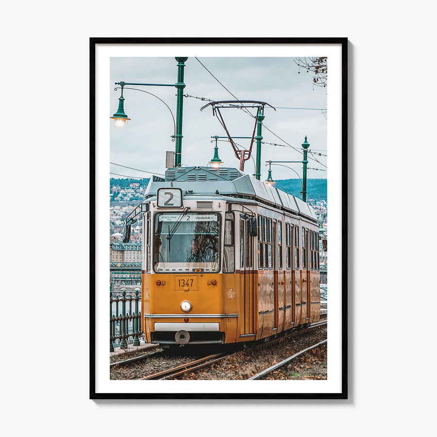Budapest Photo No 3 Poster, framed poster mockup, white border