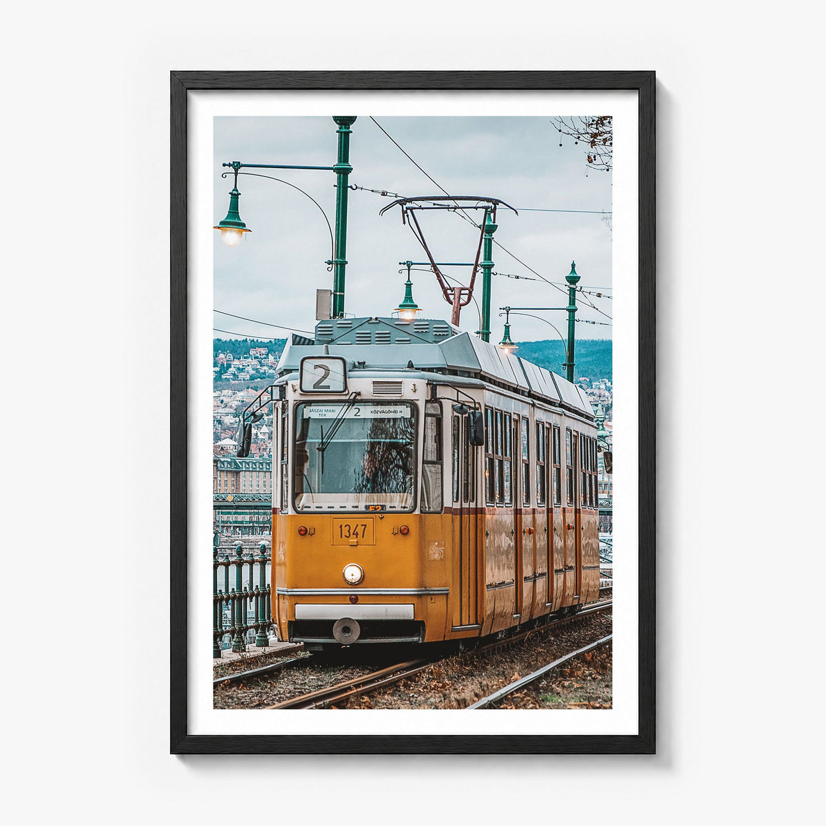 Budapest Photo No 3 Poster in a black wood frame, white border