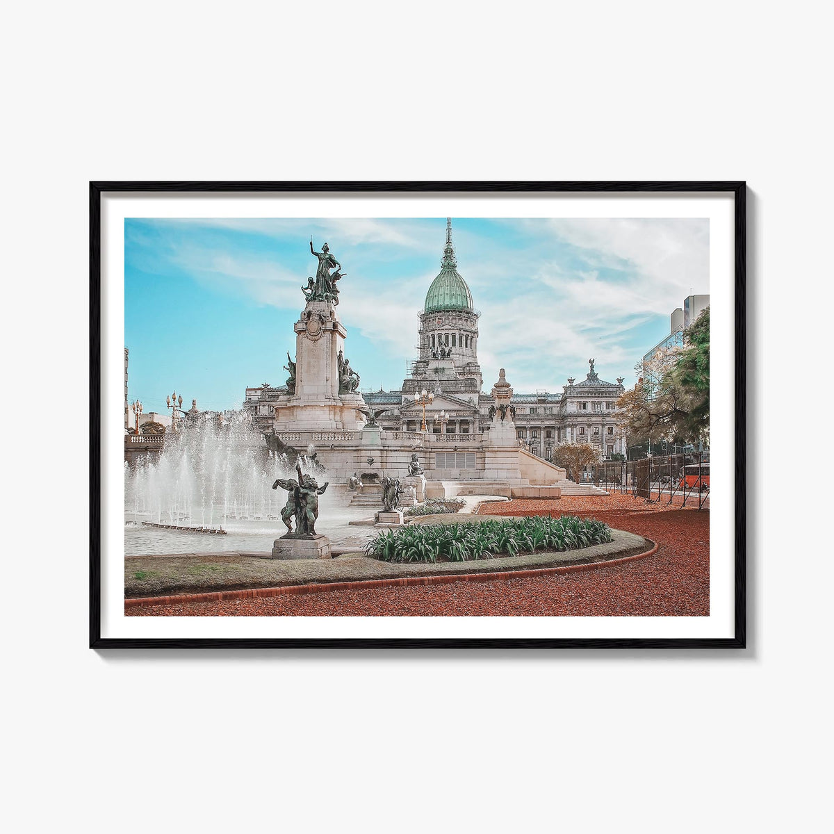 Buenos Aires colorful photo poster of Argentina – horizontal wall art, unframed print shown in interior mockup