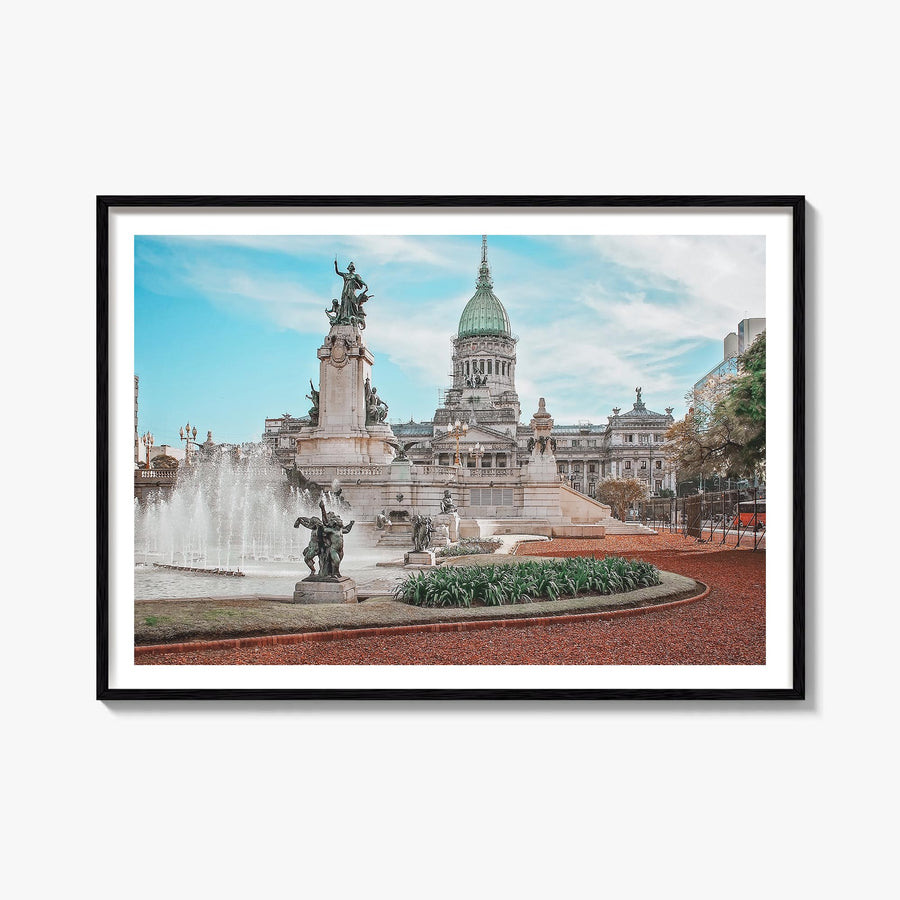 Buenos Aires colorful photo poster of Argentina – horizontal wall art, unframed print shown in interior mockup