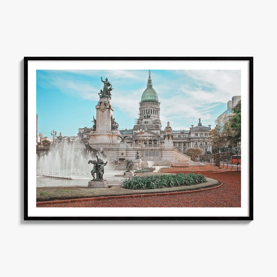 Buenos Aires Photo Poster, framed poster mockup, white border