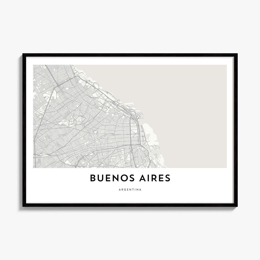 Buenos Aires Map Poster, framed poster mockup