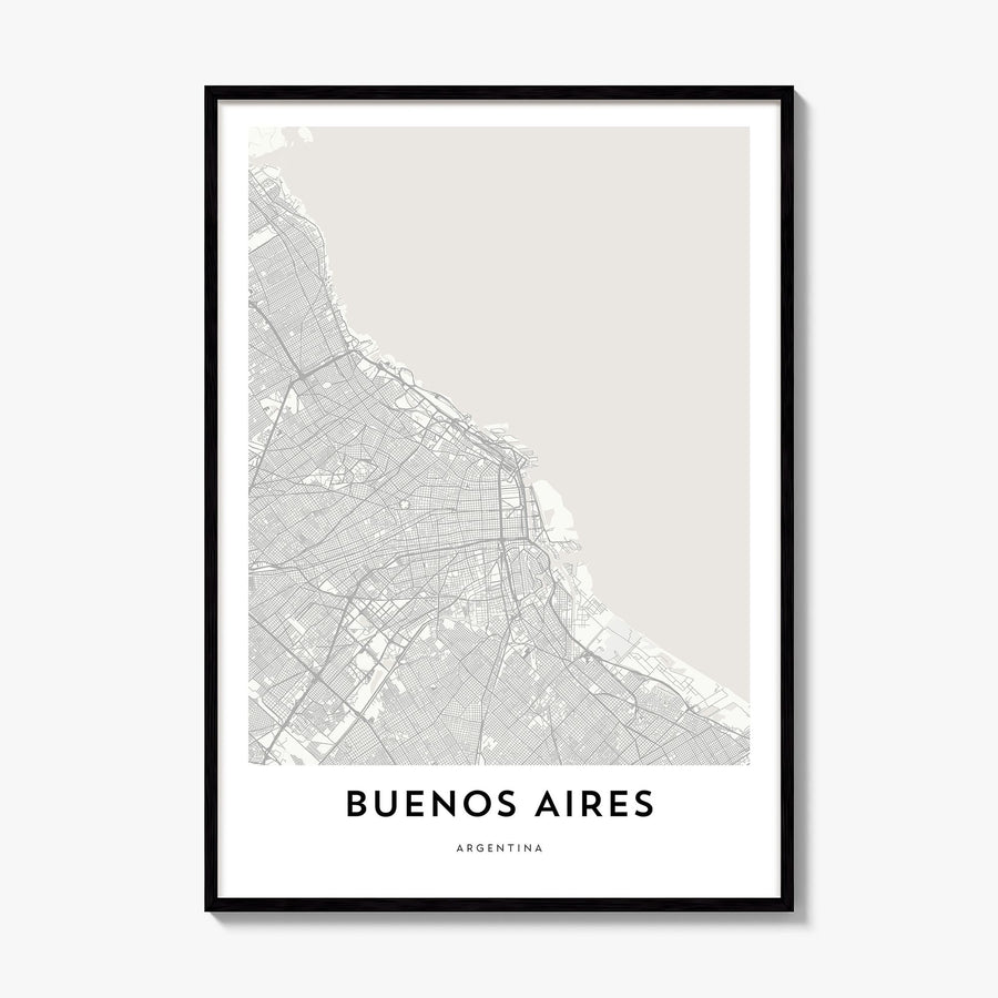 Buenos Aires Map Poster, framed poster mockup