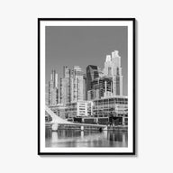 Buenos Aires no. 2 black & white photo poster of Argentina – vertical wall art, unframed print shown in interior mockup