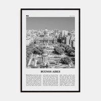 Buenos Aires No 2 Poster Black Wood / 8x12 in Nbourhood Travel B&W Poster