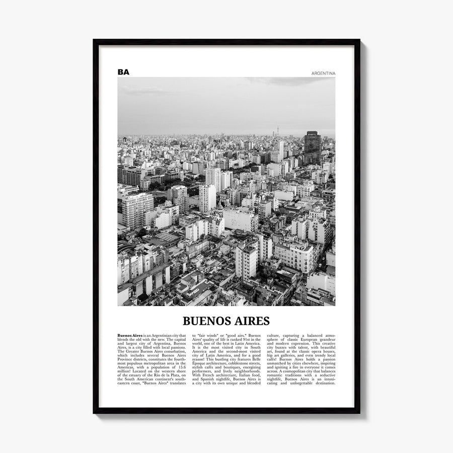 Buenos Aires Newspaper No 1 Poster, framed poster mockup