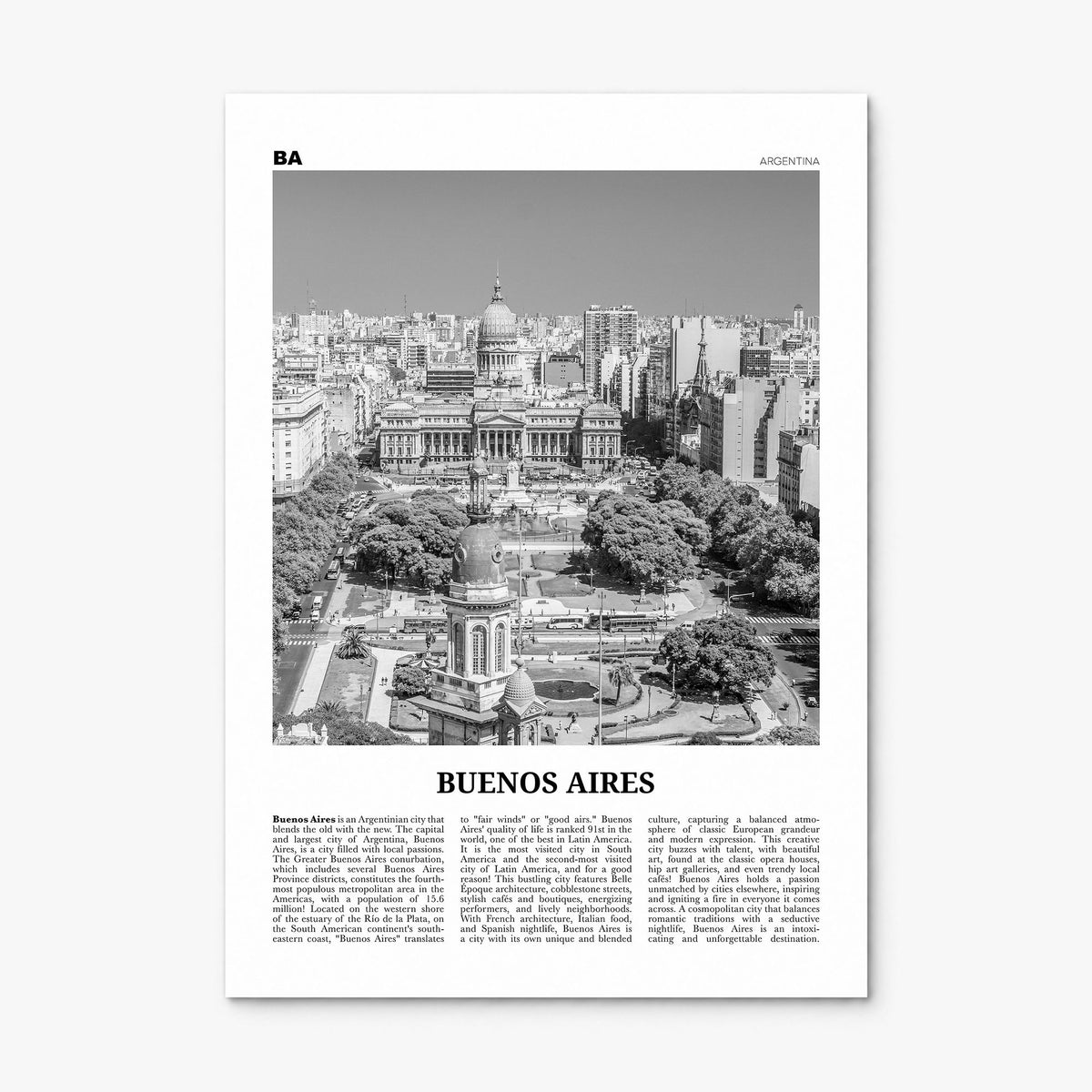 Buenos Aires Newspaper No 2 Poster, print only (unframed)