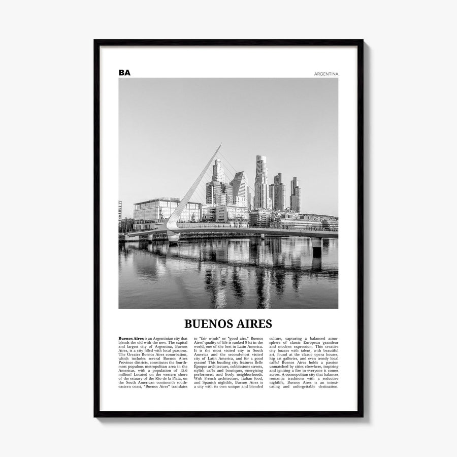 Buenos Aires Newspaper No 3 Poster, framed poster mockup