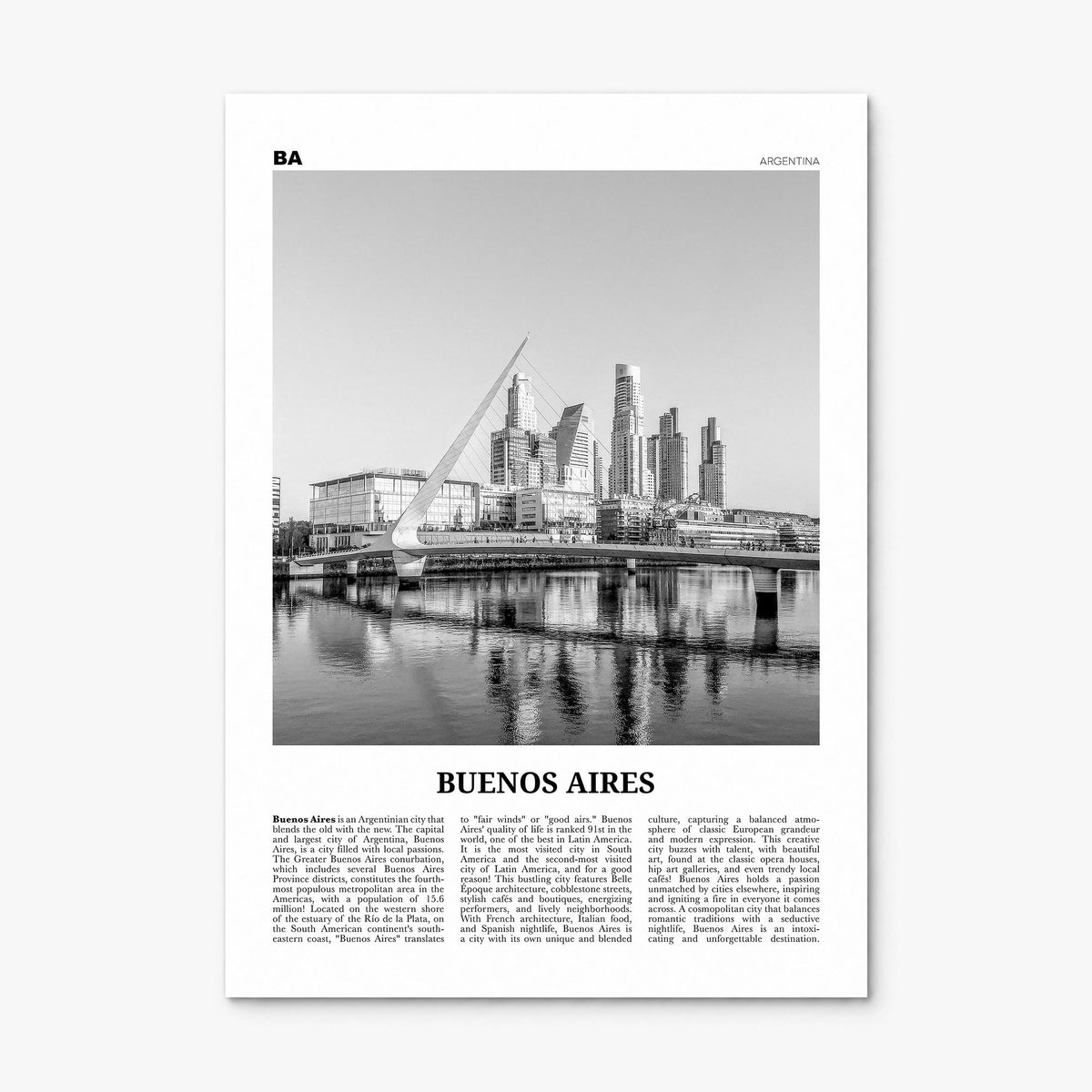 Buenos Aires Newspaper No 3 Poster, print only (unframed)