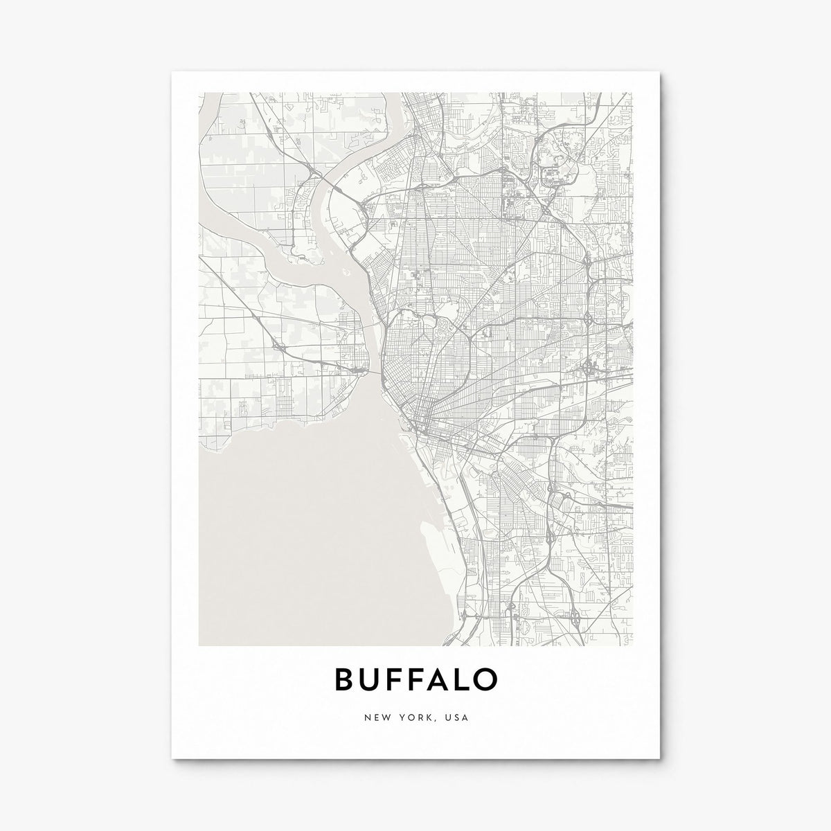 Buffalo Map Poster, print only (unframed)
