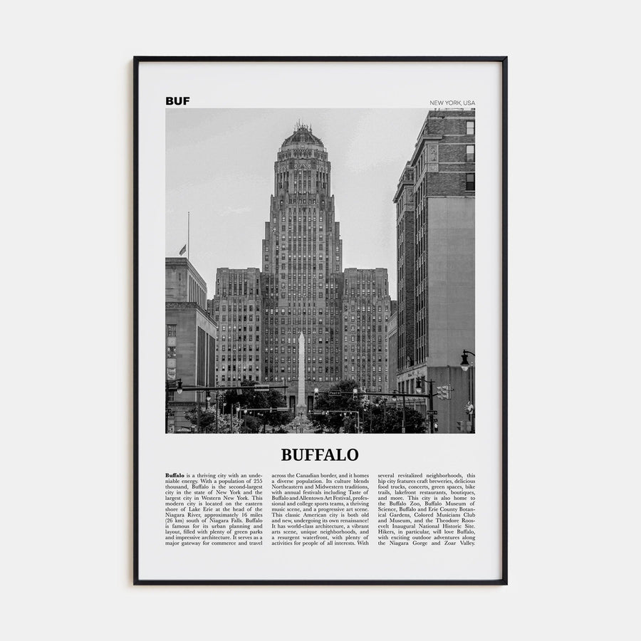 Buffalo No 1 Poster None / 8x12 in Nbourhood Travel B&W Poster