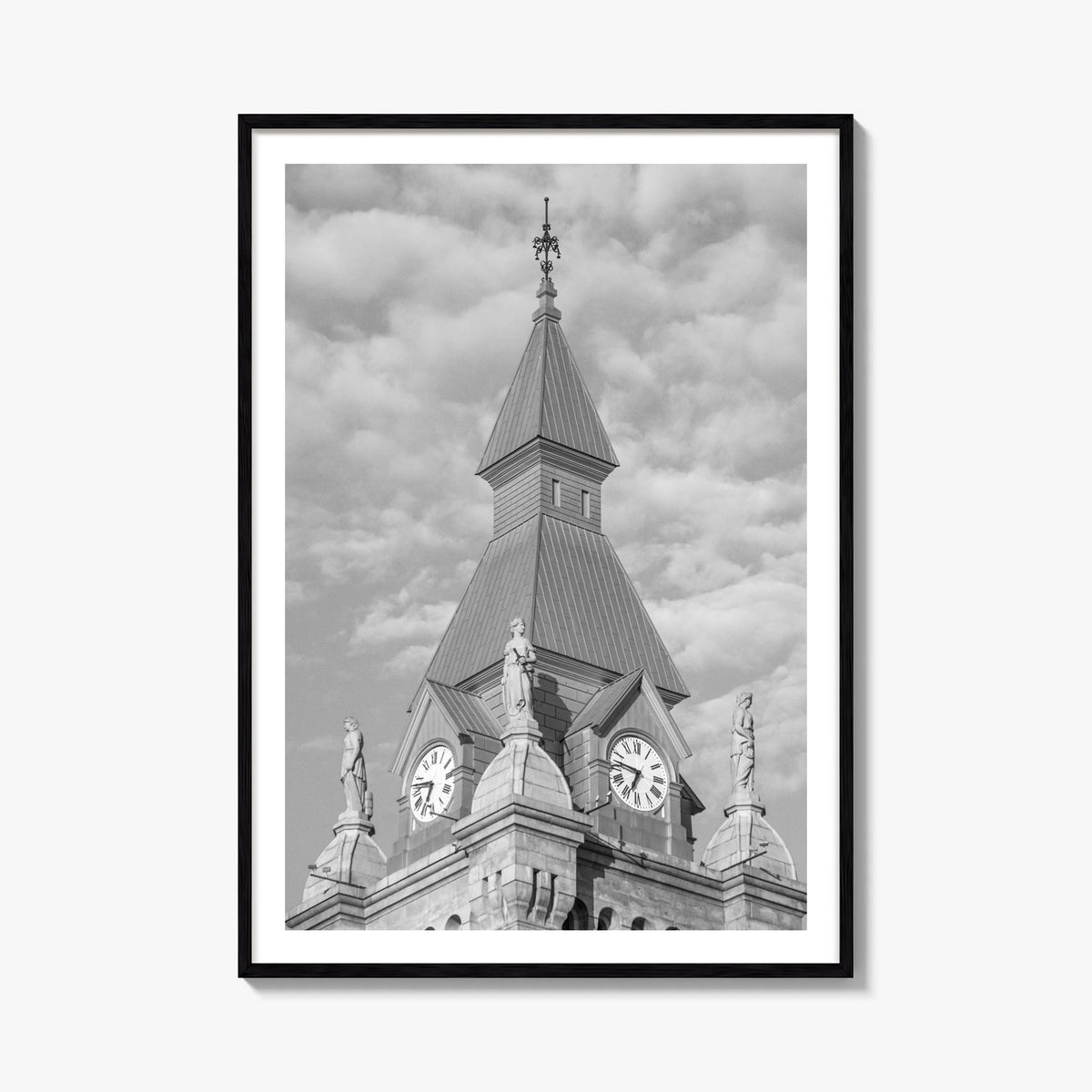 Buffalo no. 3 black & white photo poster of New York, USA – vertical wall art, unframed print shown in interior mockup