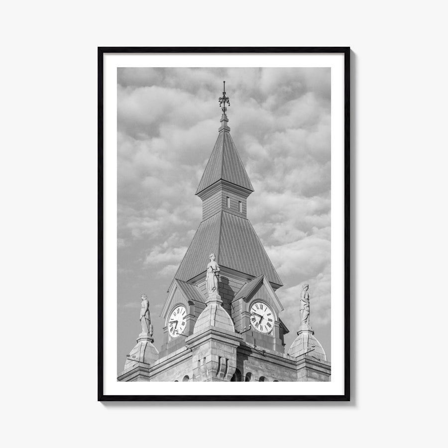 Buffalo no. 3 black & white photo poster of New York, USA – vertical wall art, unframed print shown in interior mockup