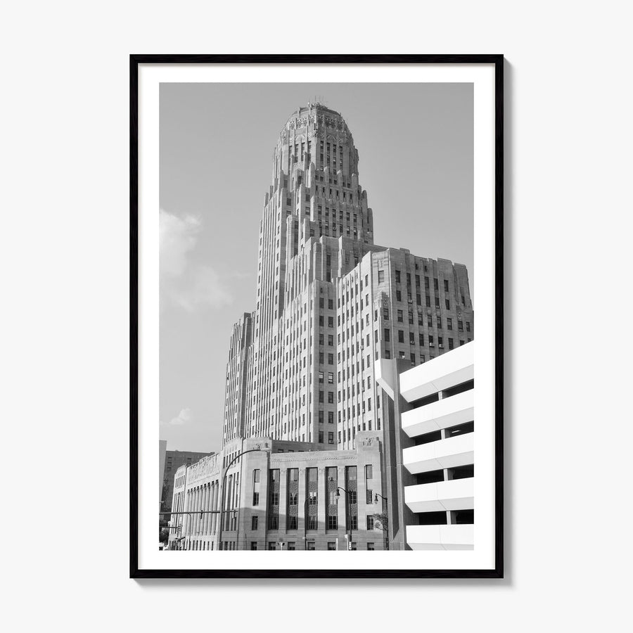 Buffalo Photo No 1 Poster, framed poster mockup, white border