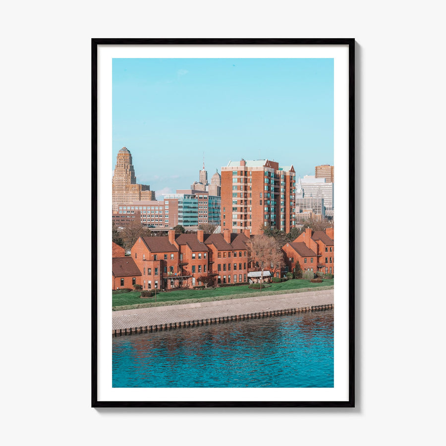 Buffalo Photo No 2 Poster, framed poster mockup, white border