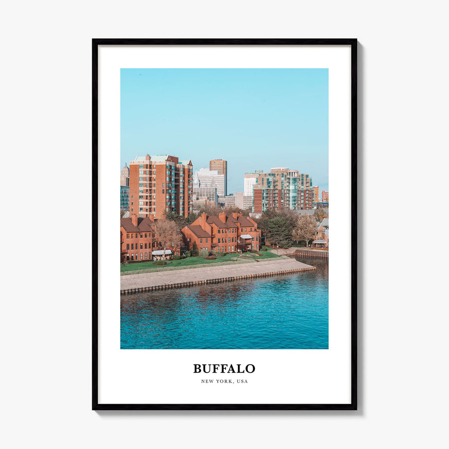 Buffalo Classic Poster, framed poster mockup