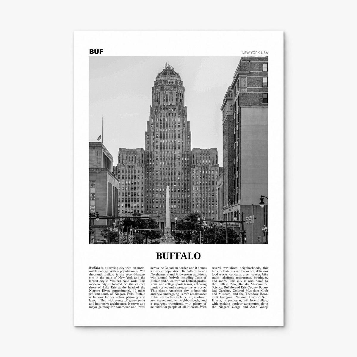 Buffalo Newspaper No 1 Poster, print only (unframed)