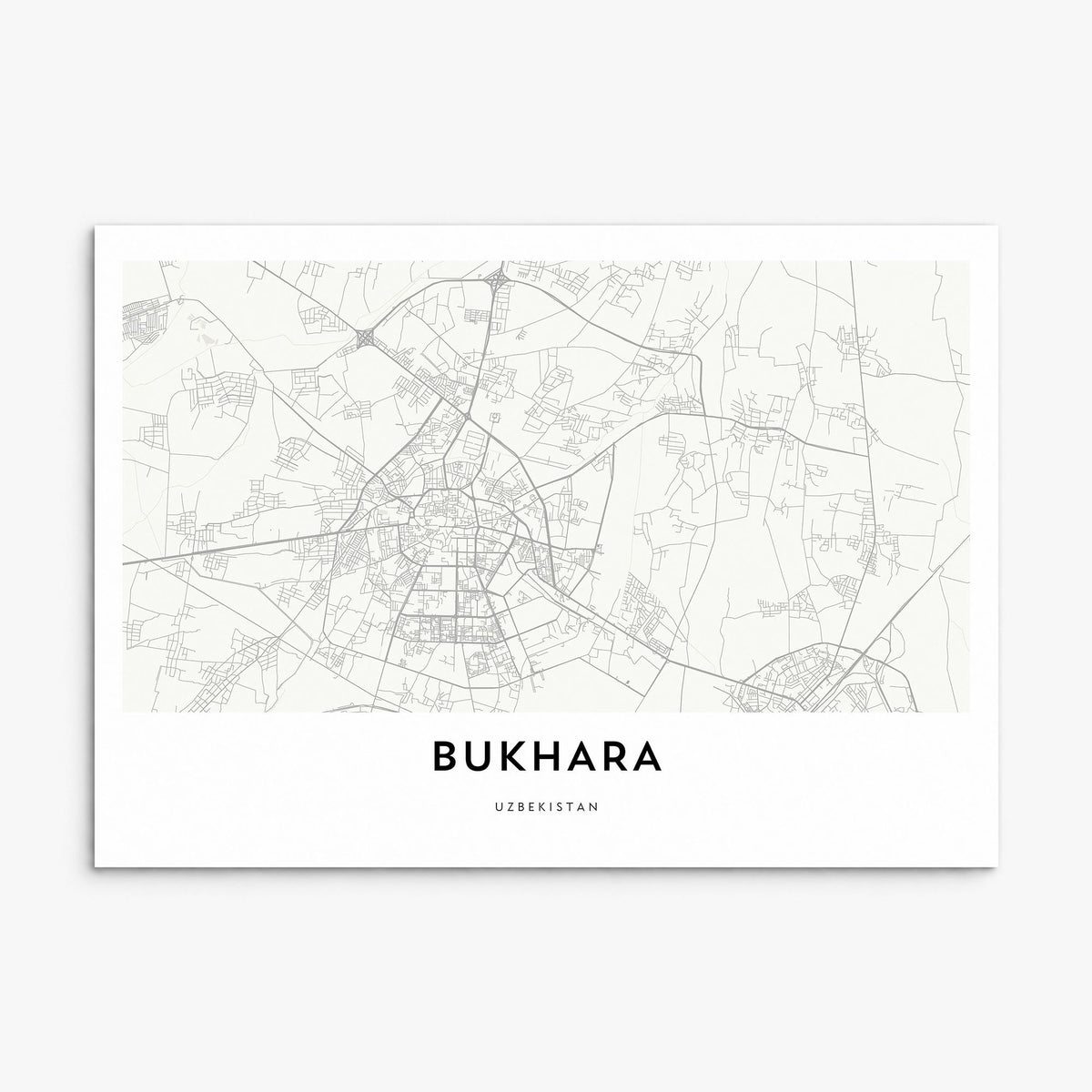 Bukhara Map Poster, print only (unframed)