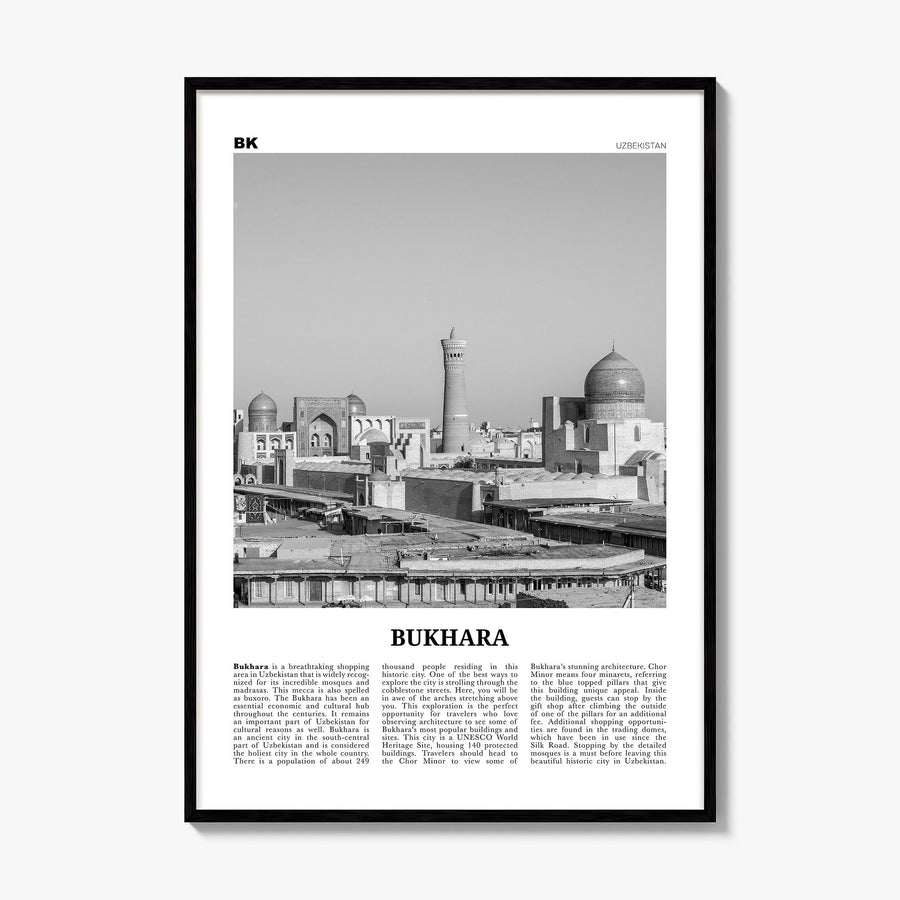 Bukhara Newspaper Poster, framed poster mockup
