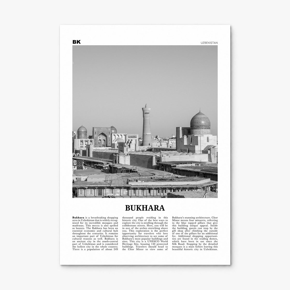 Bukhara Newspaper Poster, print only (unframed)