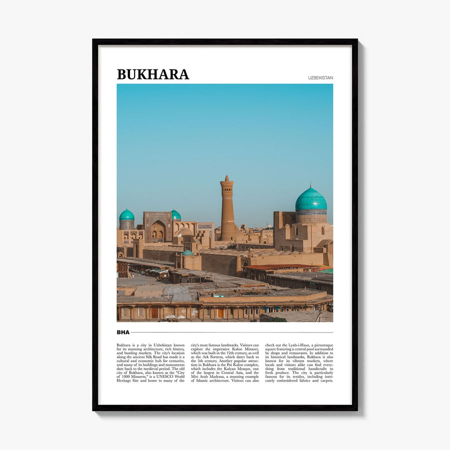 Bukhara Travel Poster, framed poster mockup