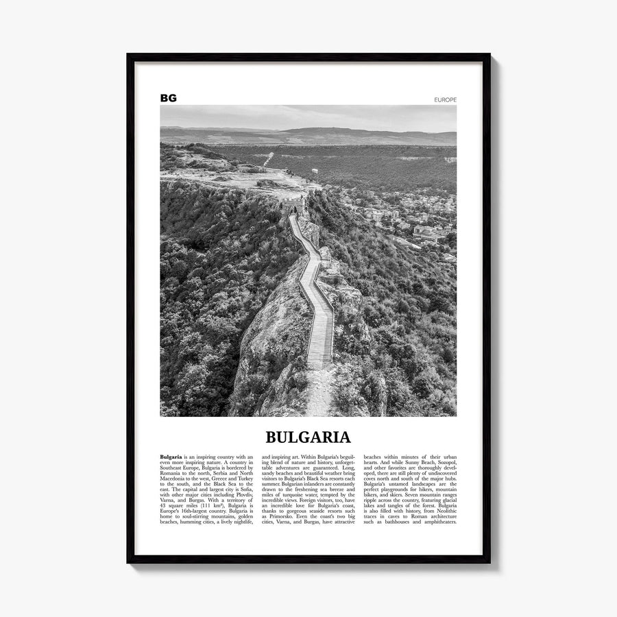 Bulgaria Newspaper Poster, framed poster mockup
