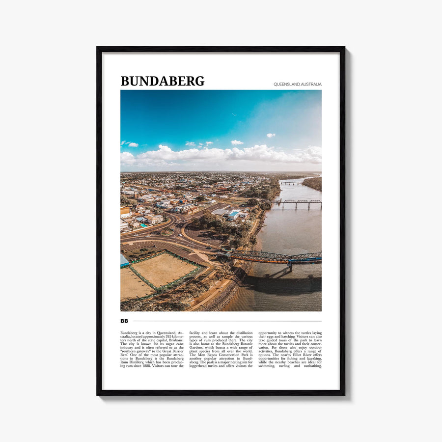 Bundaberg no. 1 colorful travel poster of Australia – vertical wall art, unframed print shown in interior mockup