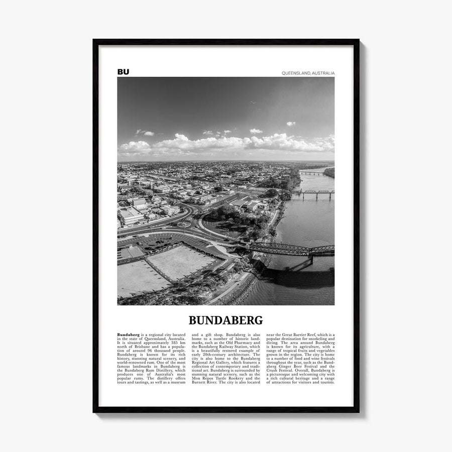 Bundaberg Newspaper Poster, framed poster mockup