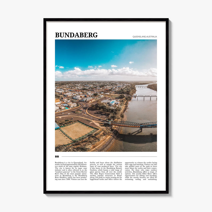 Bundaberg Travel No 1 Poster, framed poster mockup
