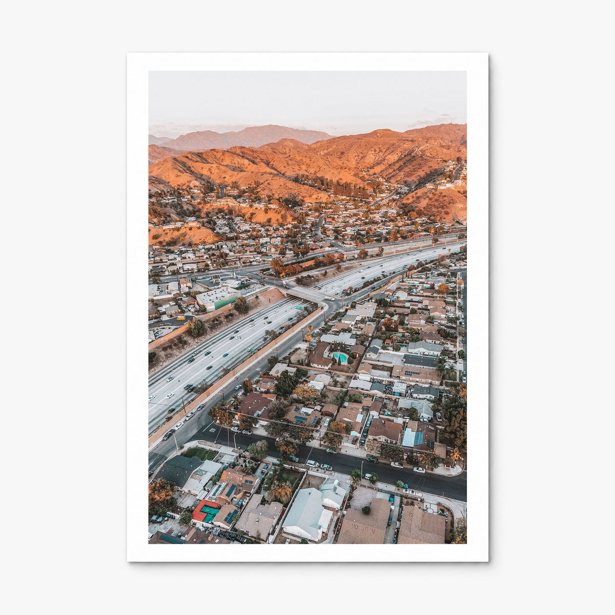 Burbank Photo Poster, print only (unframed), white border