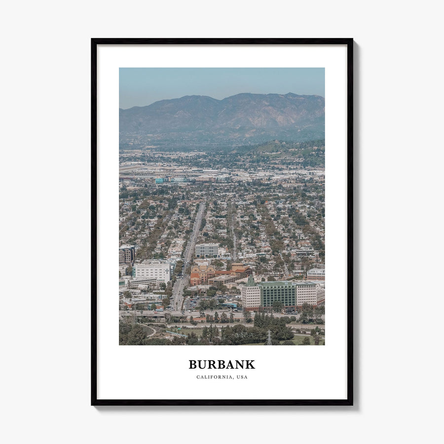 Burbank Classic Poster, framed poster mockup