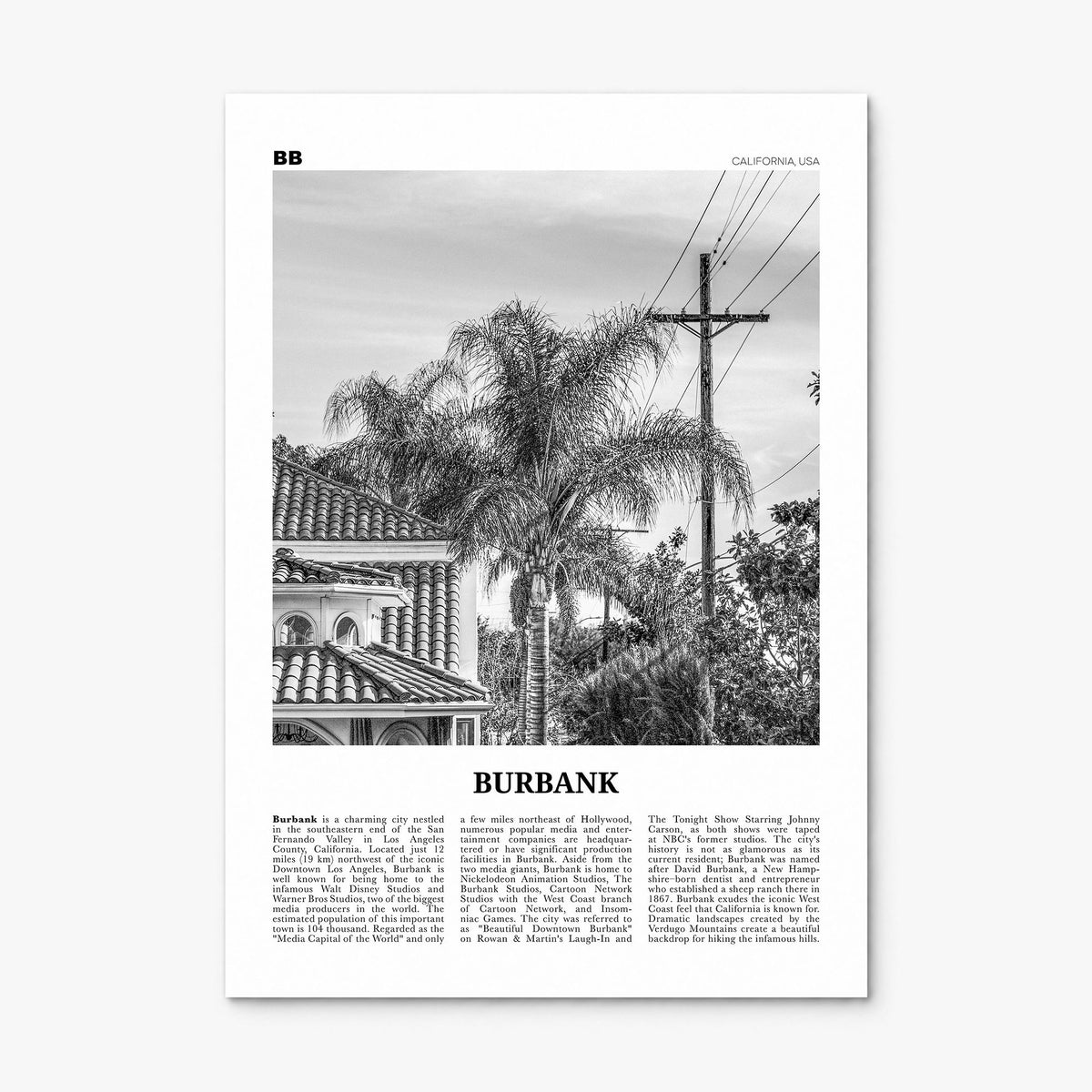 Burbank Newspaper No 2 Poster, print only (unframed)
