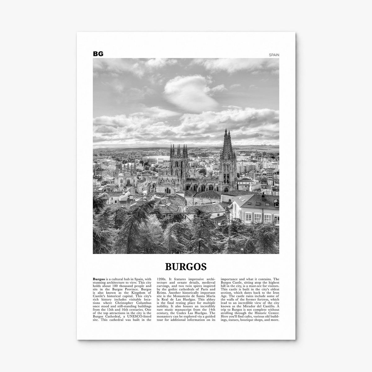 Burgos Newspaper Poster, print only (unframed)