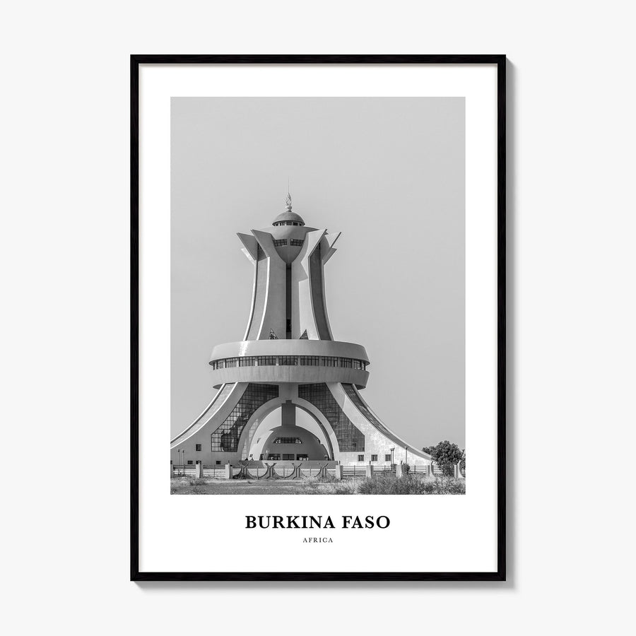 Burkina Faso Classic Poster, framed poster mockup