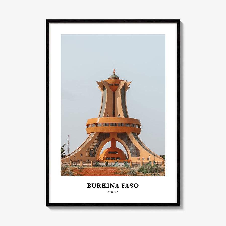 Burkina Faso Classic Poster, framed poster mockup