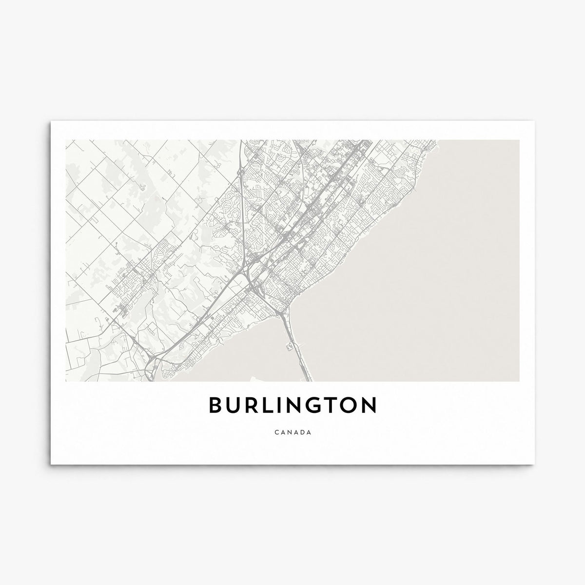 Burlington, Canada Map Poster, print only (unframed)