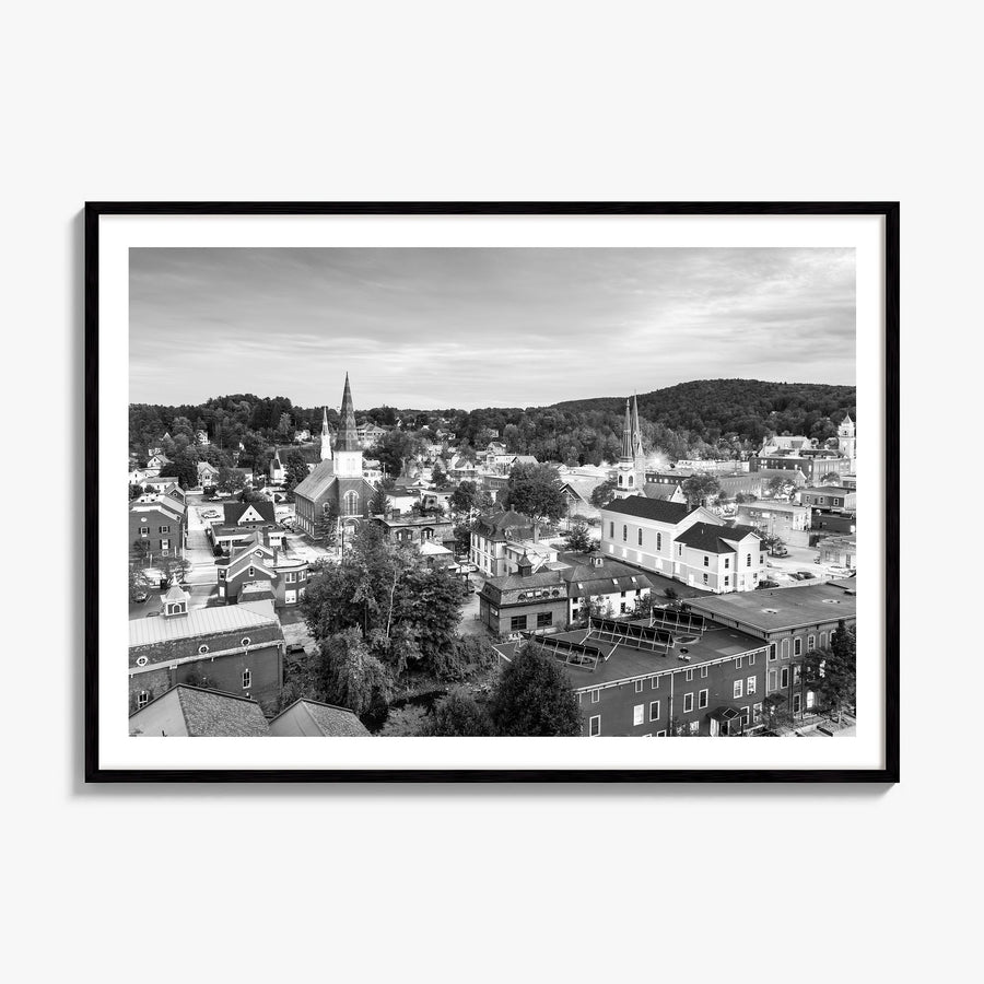 Burlington, Vermont Photo Poster, framed poster mockup, white border