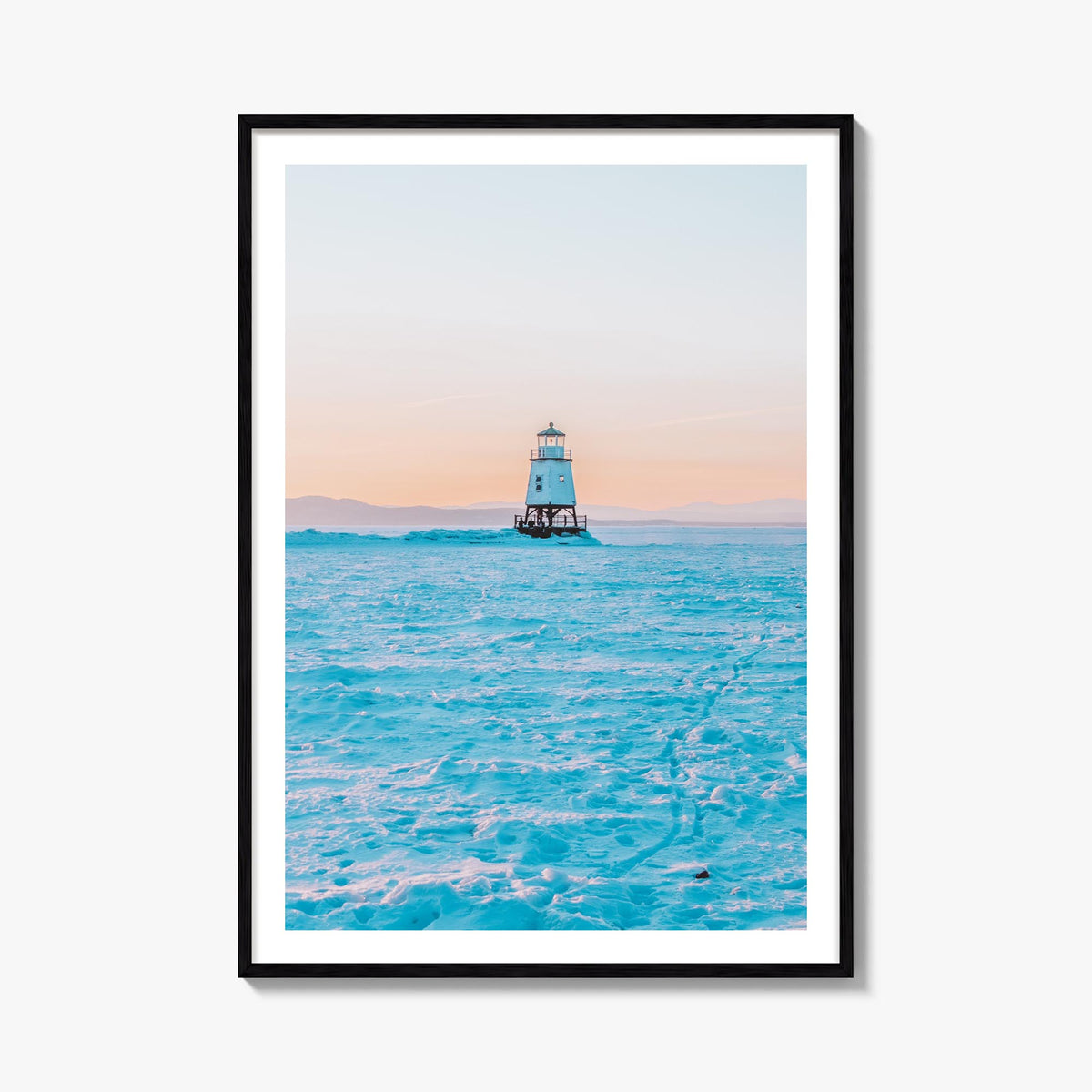 Burlington, Vermont no. 2 colorful photo poster of Vermont, USA – vertical wall art, unframed print shown in interior mockup