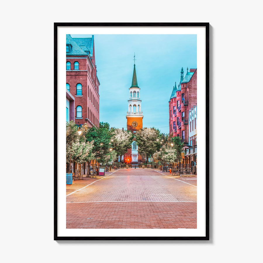 Burlington, Vermont Photo No 1 Poster, framed poster mockup, white border