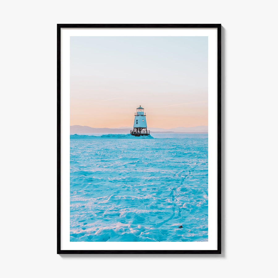 Burlington, Vermont Photo No 2 Poster, framed poster mockup, white border