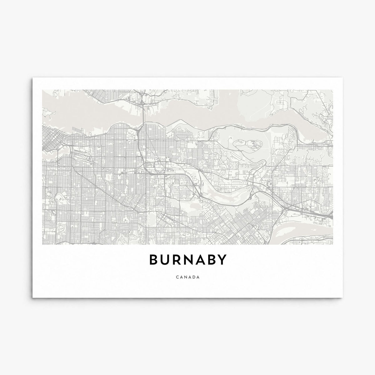 Burnaby Map Poster, print only (unframed)