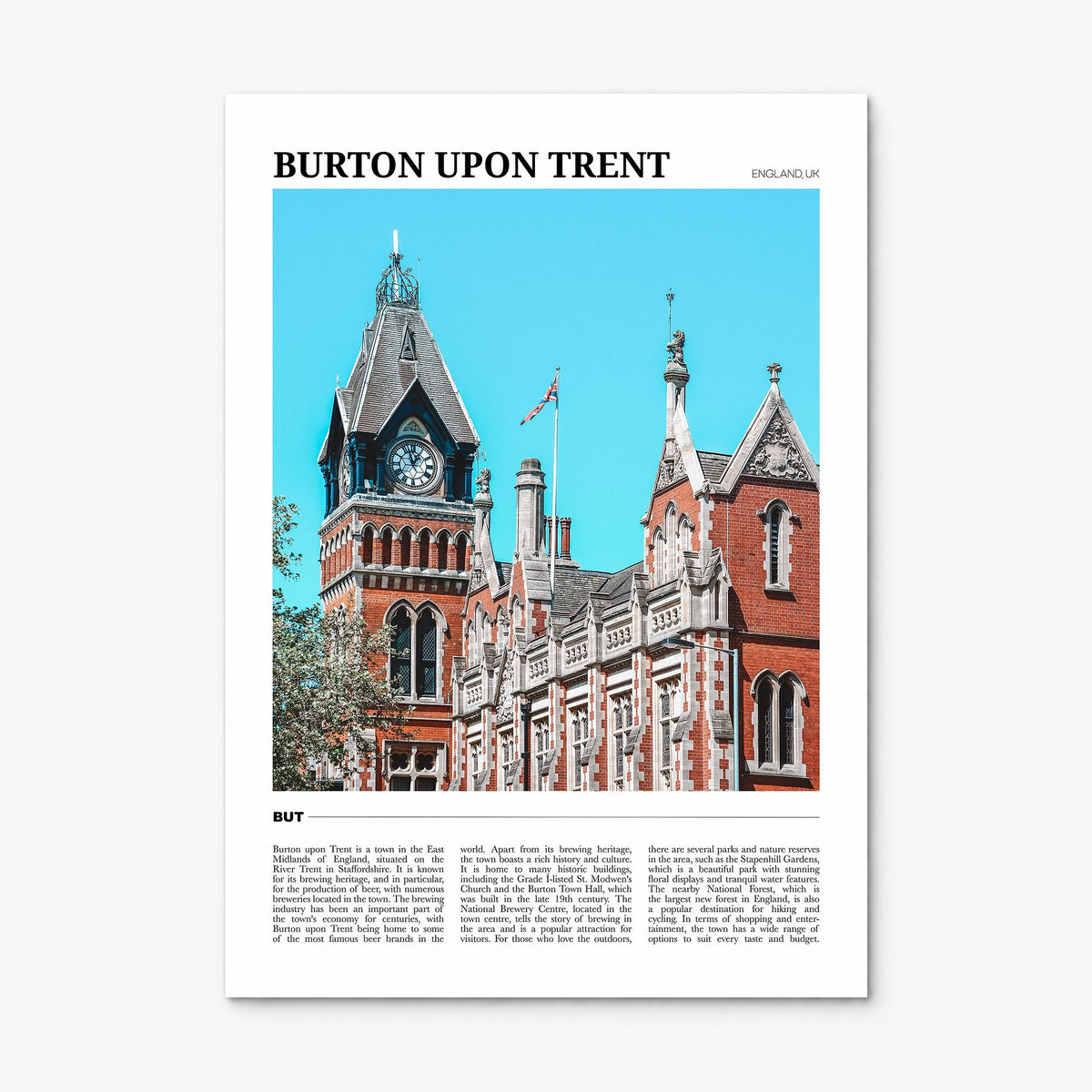 Burton upon Trent Travel Poster, print only (unframed)
