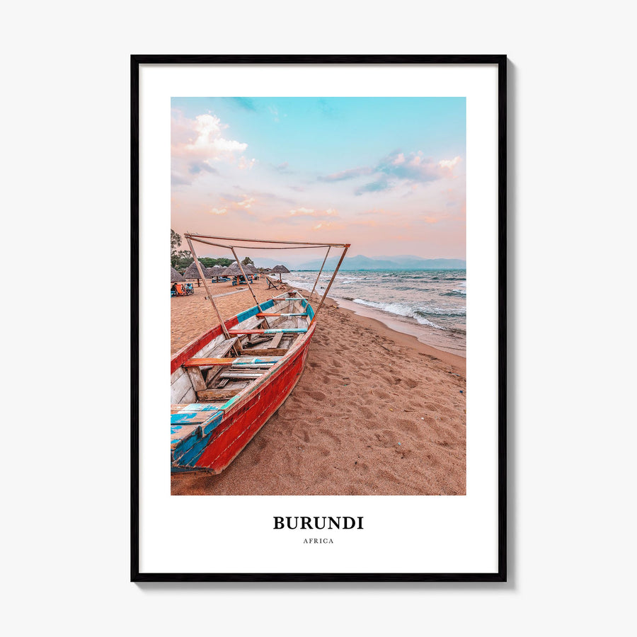 Burundi Classic Poster, framed poster mockup