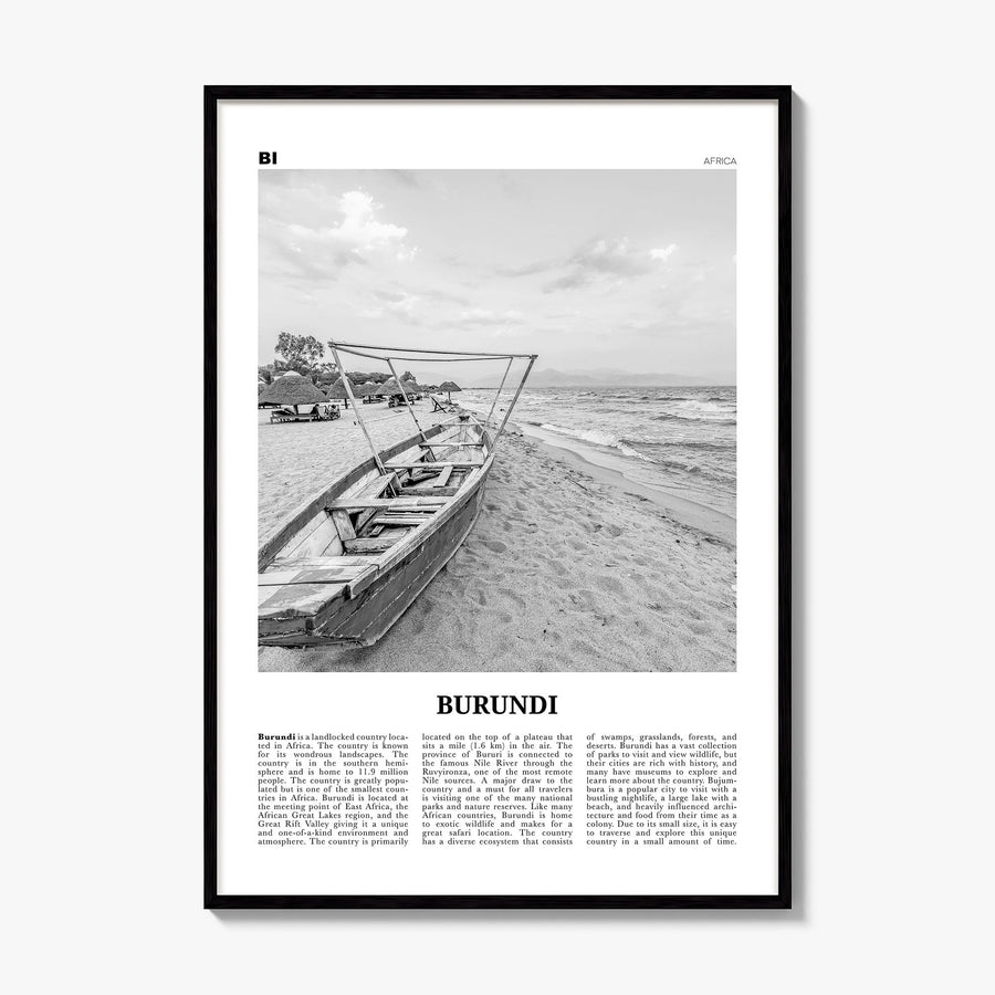 Burundi Newspaper Poster, framed poster mockup