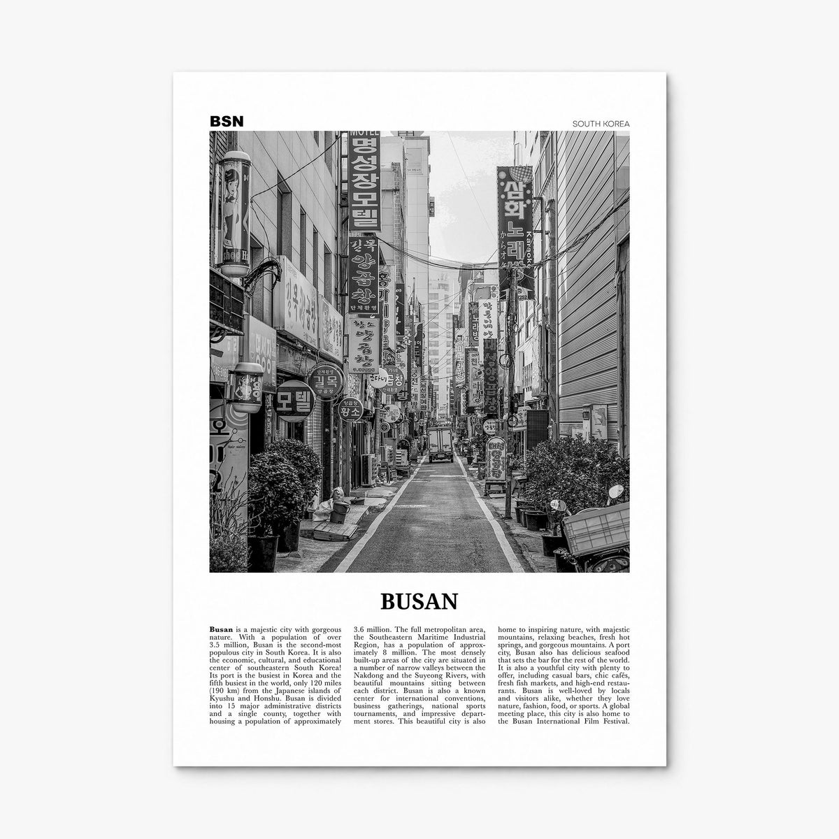 Busan Newspaper No 1 Poster, print only (unframed)
